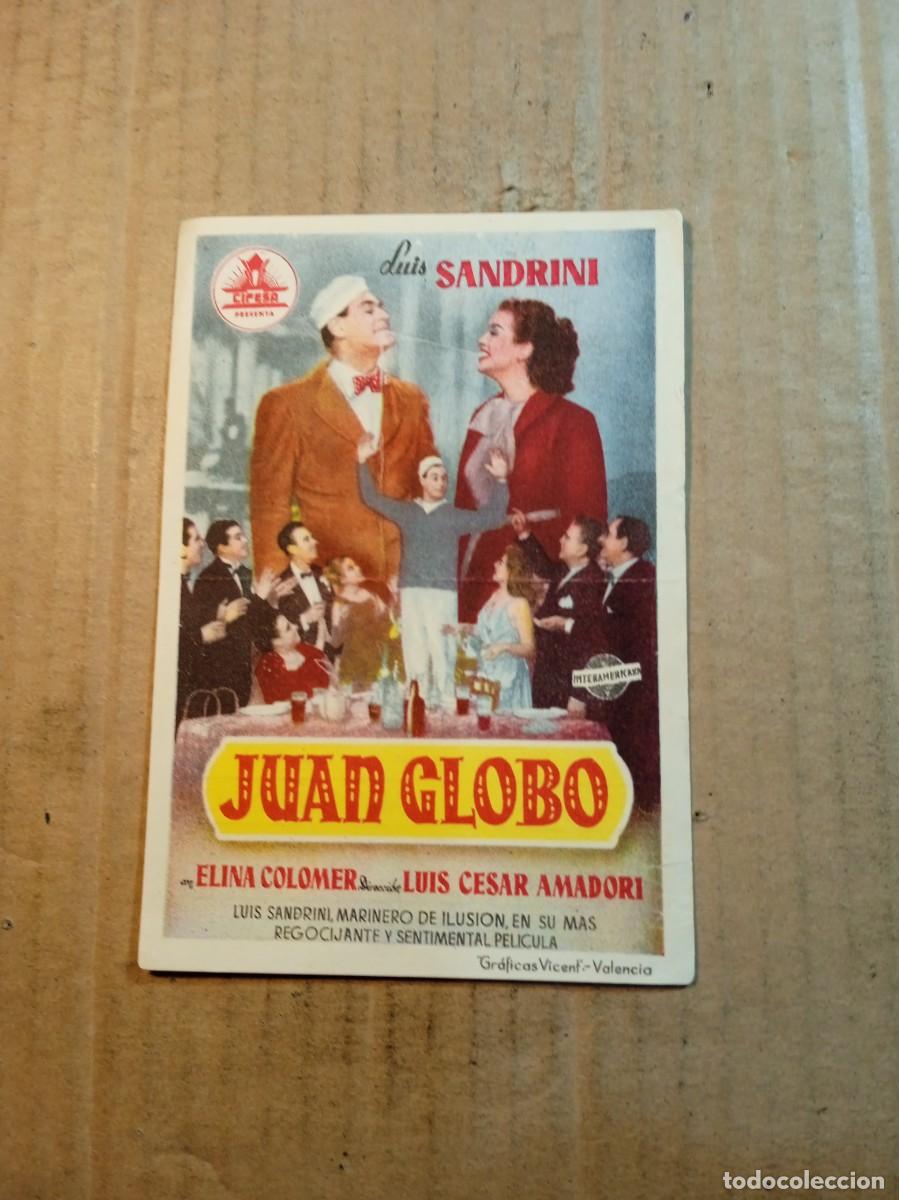 Cine: FOLLETO DE MANO CON PUBLICIDAD JUAN GLOBO