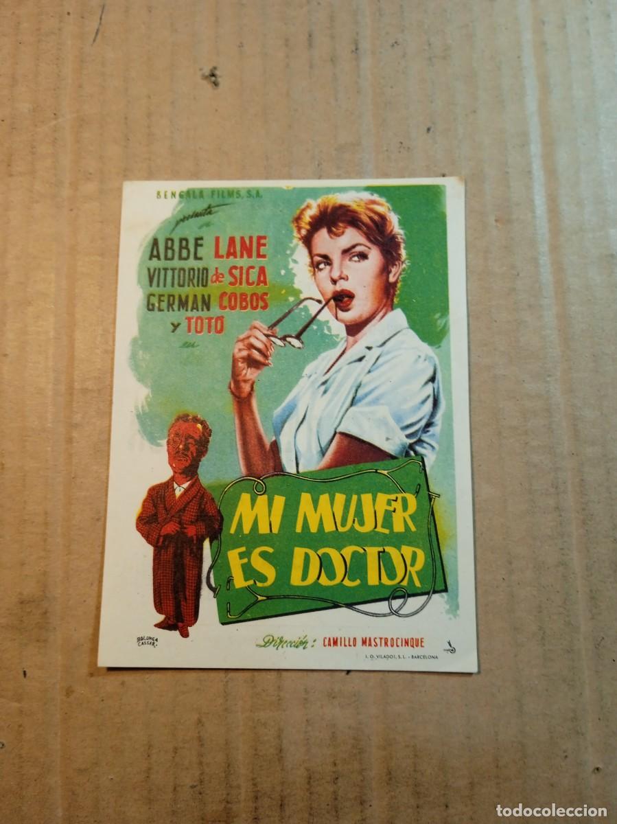 Cine: FOLLETO DE MANO CON PUBLICIDAD MI MUJER ES DOCTOR