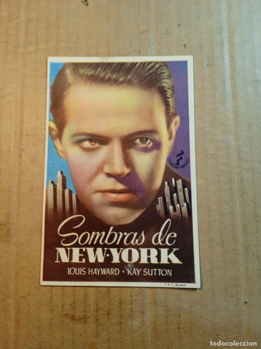 Cine: FOLLETO DE MANO CON PUBLICIDAD SOMBRAS DE NEW-YORK
