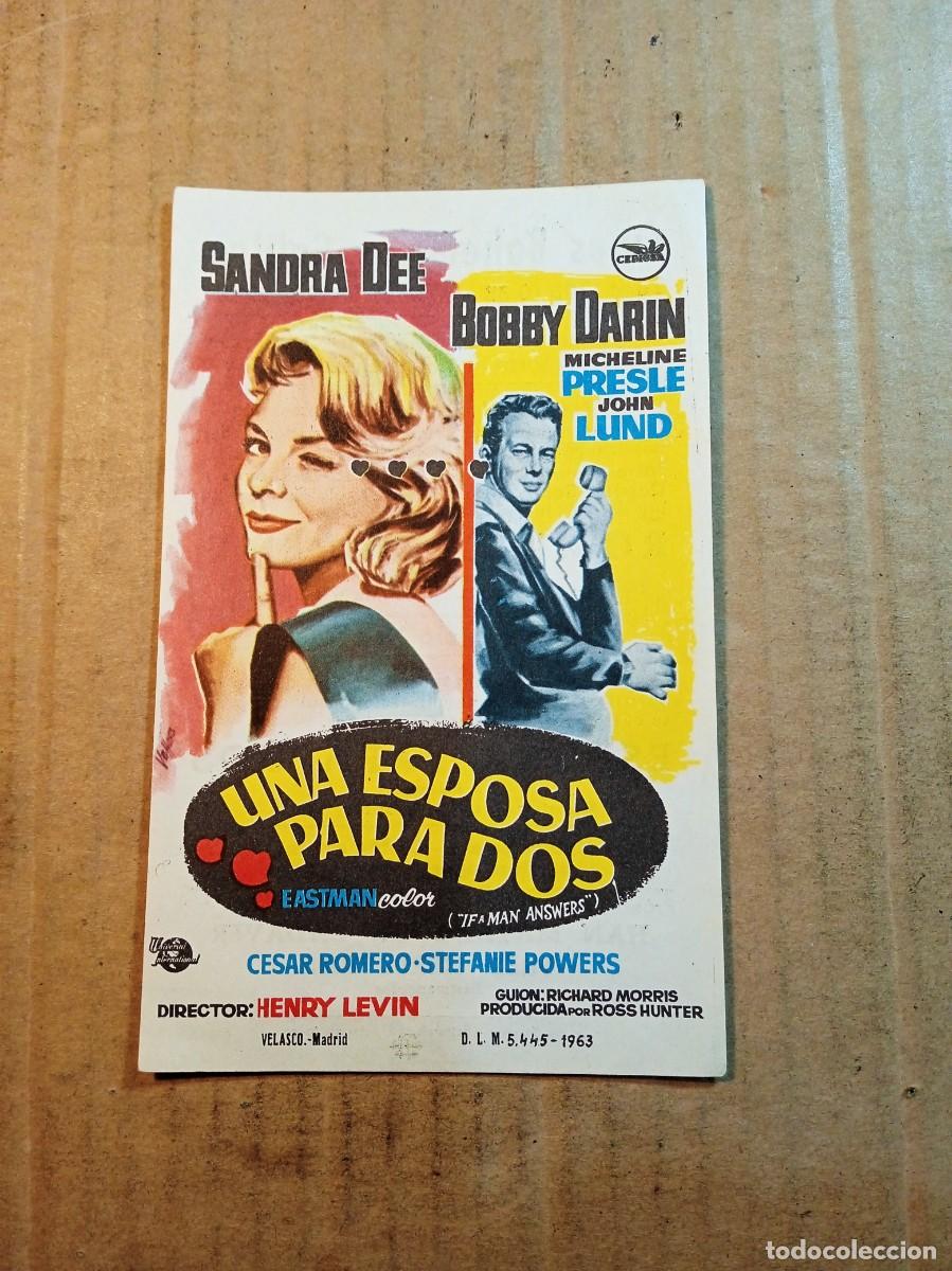Cine: FOLLETO DE MANO CON PUBLICIDAD UNA ESPOSA PARA DOS