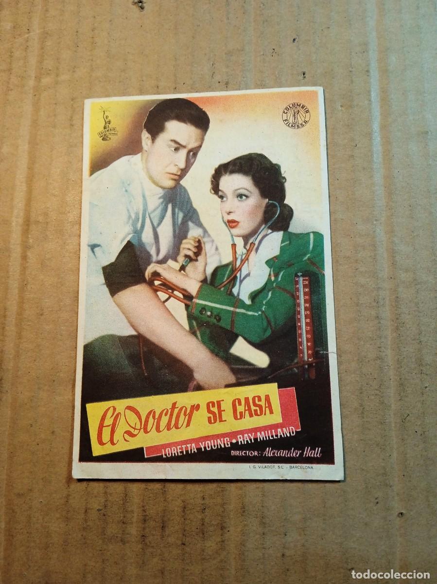Cine: FOLLETO DE MANO CON PUBLICIDAD EL DOCTOR SE CASA
