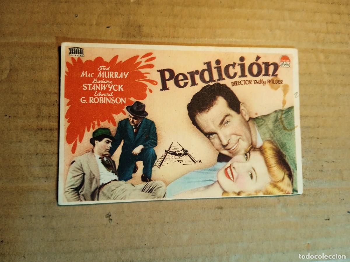  Foglietti di film di film antichi di cinema: FOLLETO DE MANO CON PUBLICIDAD PERDICION