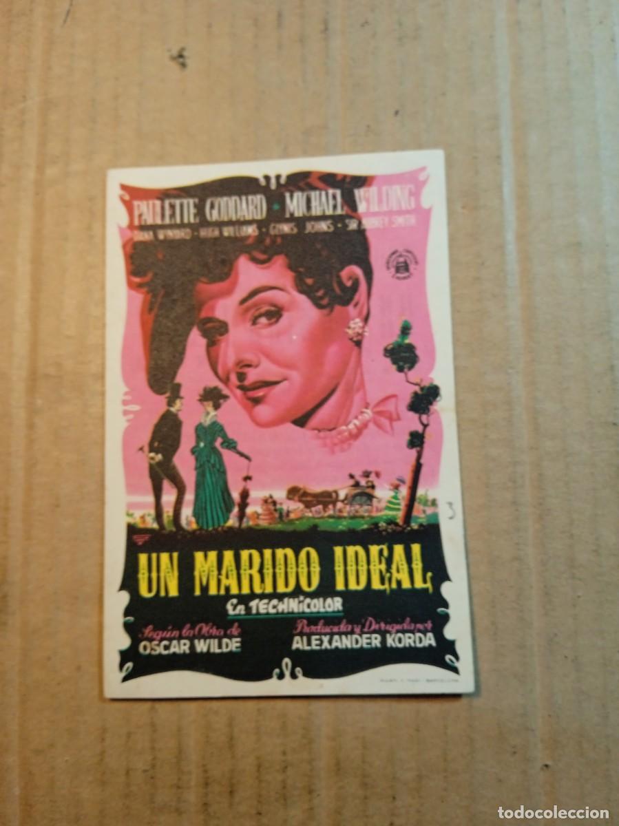 Cine: FOLLETO DE MANO CON PUBLICIDAD UN MARIDO IDEAL