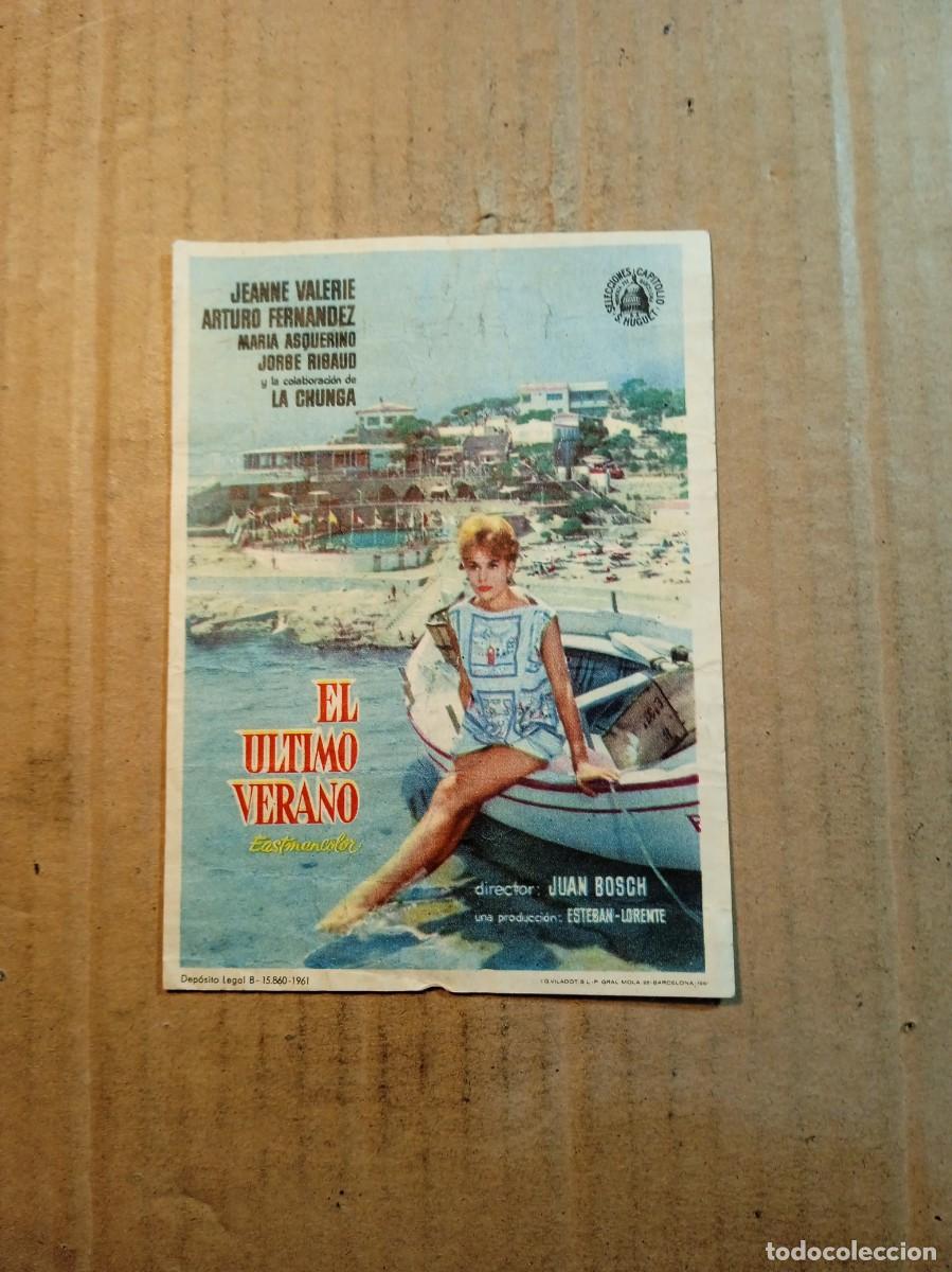  Flyers Publicitaires de films Anciens: FOLLETO DE MANO CON PUBLICIDAD EL ULTIMO VERANO