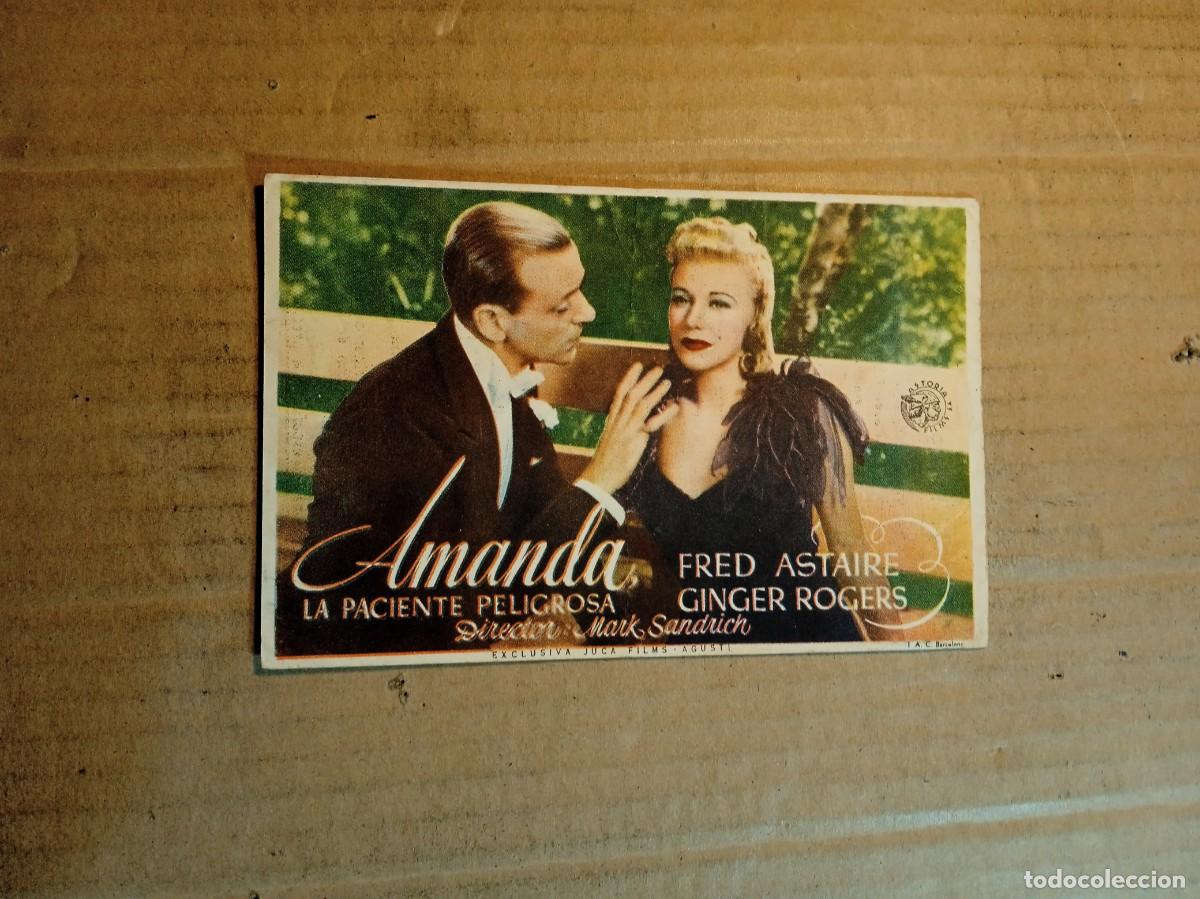 Folhetos de m&atilde;o de filmes antigos de cinema: FOLLETO DE MANO CON PUBLICIDAD AMANDA LA PACIENTE PELIGROSA