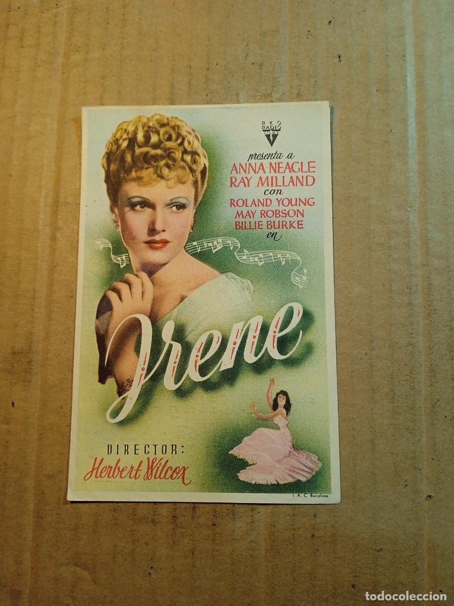 Cine: FOLLETO DE MANO CON PUBLICIDAD IRENE