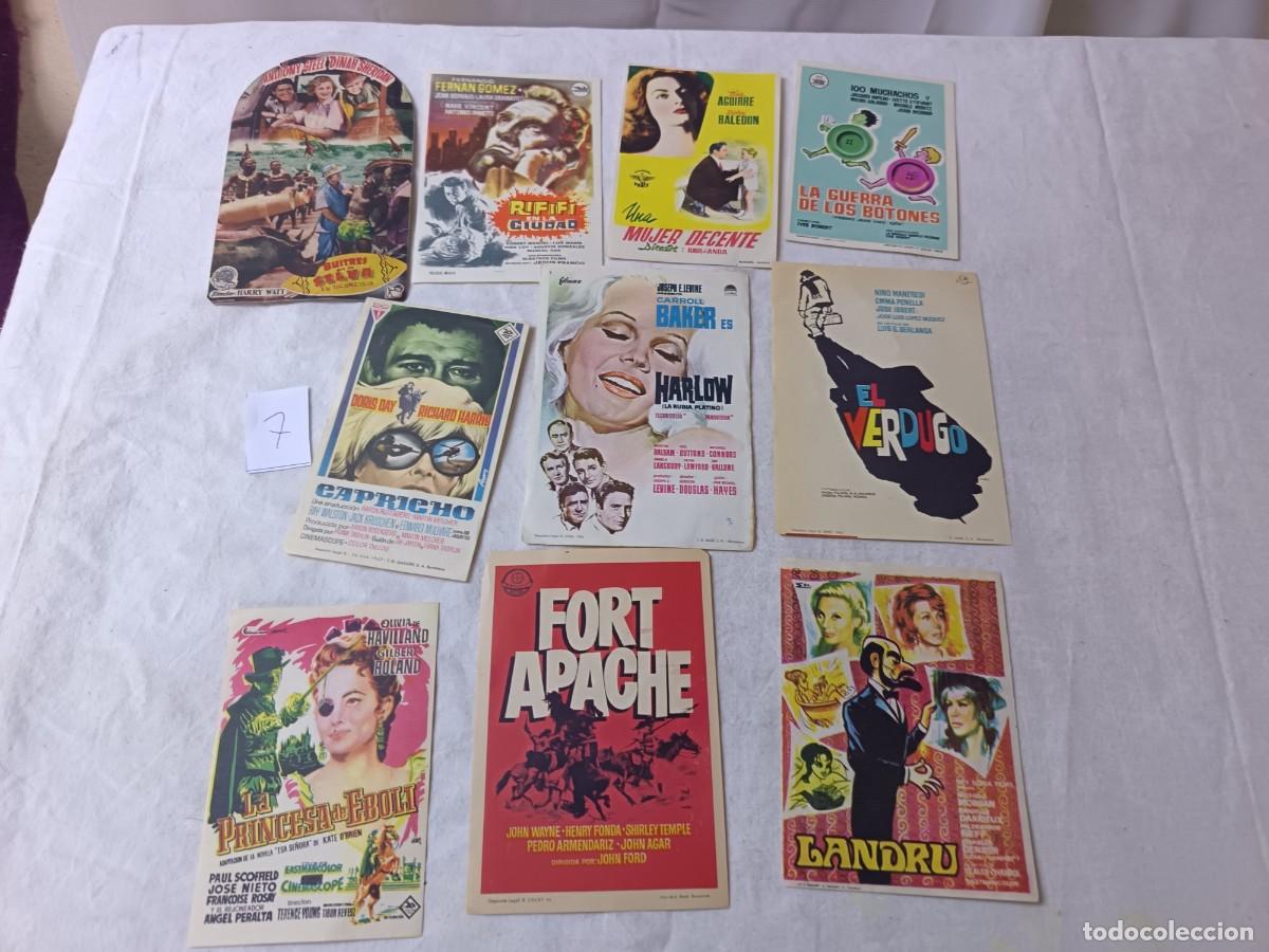 Cine: FM7, Lote de Folletos de mano de Cine, varios g&eacute;neros, todos diferentes, a clasificar