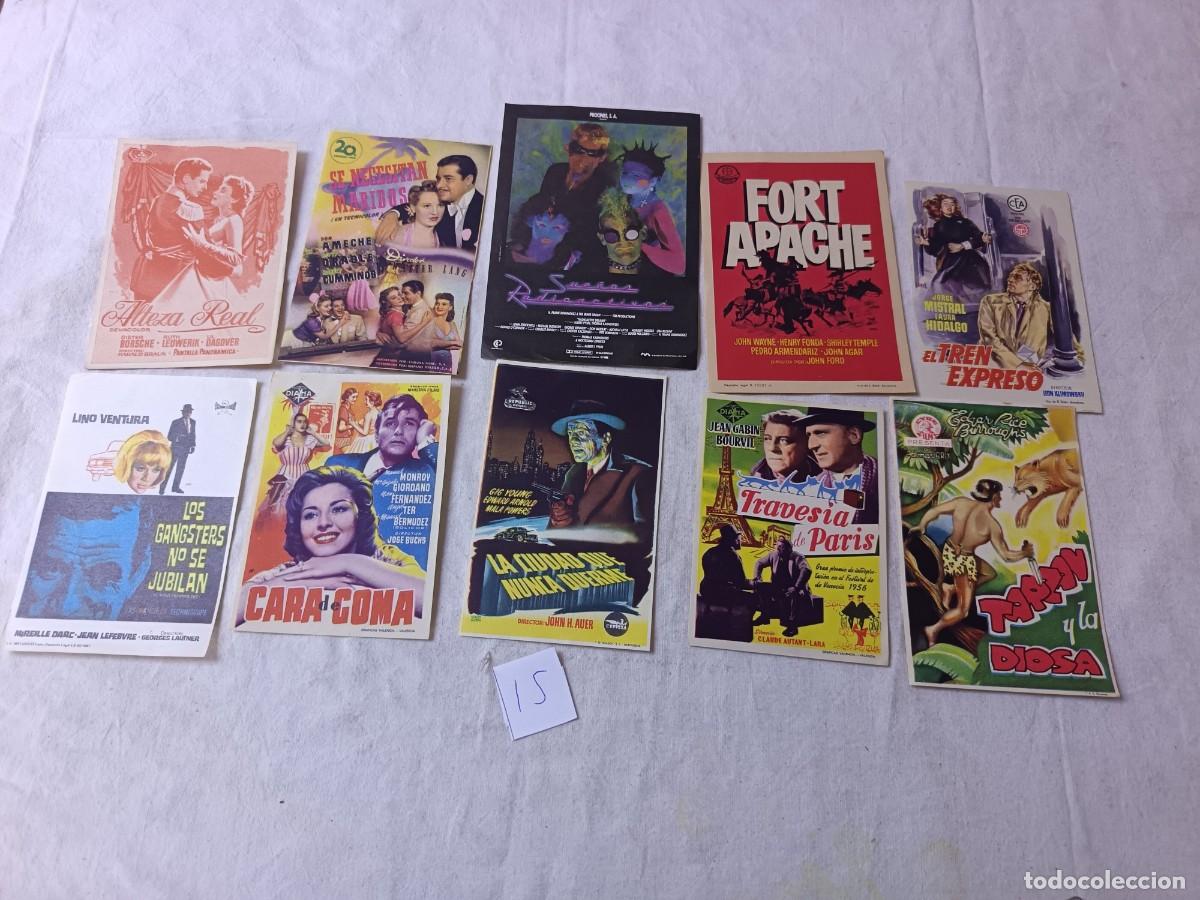 Kino: FM15, Lote de Folletos de mano de Cine, varios g&eacute;neros, todos diferentes, a clasificar