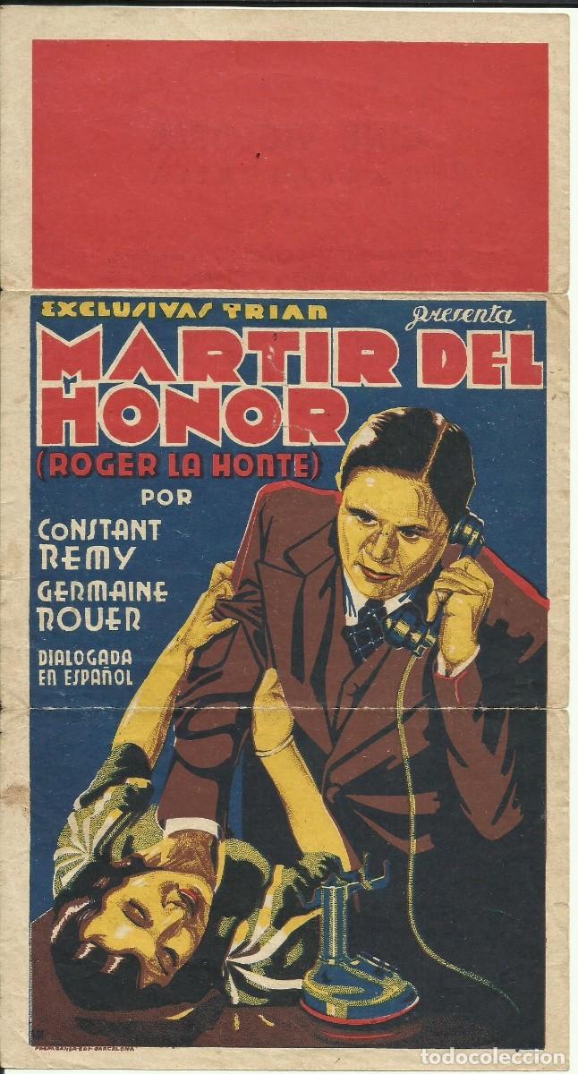 Cine: MARTIR DEL HONOR PROGRAMA SENCILLO GRANDE EXCLUSIVAS TRIAN CONSTANT REMY GERMAINE ROUER