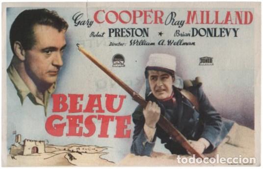 Cine: PROGRAMA DE CINE: BEAU GESTE PC-11595