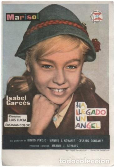 Cine: PROGRAMA DE CINE: HA LLEGADO UN ANGEL PC-11600