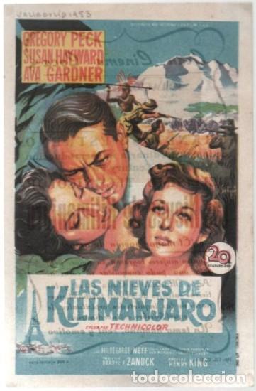 Cine: PROGRAMA DE CINE: LAS NIEVES DE KILIMANJARO PC-11606 - Foto 1