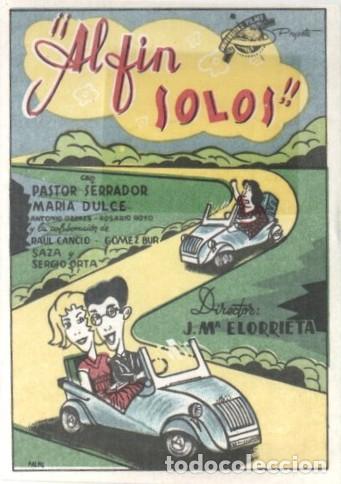 Cine: PROGRAMA DE CINE: AL FIN SOLOS PC-11610 - Foto 1