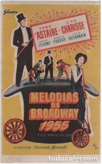 Cine: PROGRAMA DE CINE: MELODIAS DE BROADWAY 1955 PC-11611 - Foto 1
