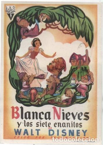 Cine: PROGRAMA DE CINE: BLANCA NIEVES Y LOS SIETE ENANITOS PC-11616