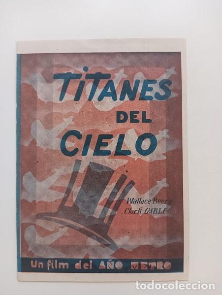 Kino: TITANES DEL CIELO PROGRAMA DOBLE MGM CLARK GABLE WALLACE BEERY DOROTHY JORDAN CONRAD NAGEL AVIACION