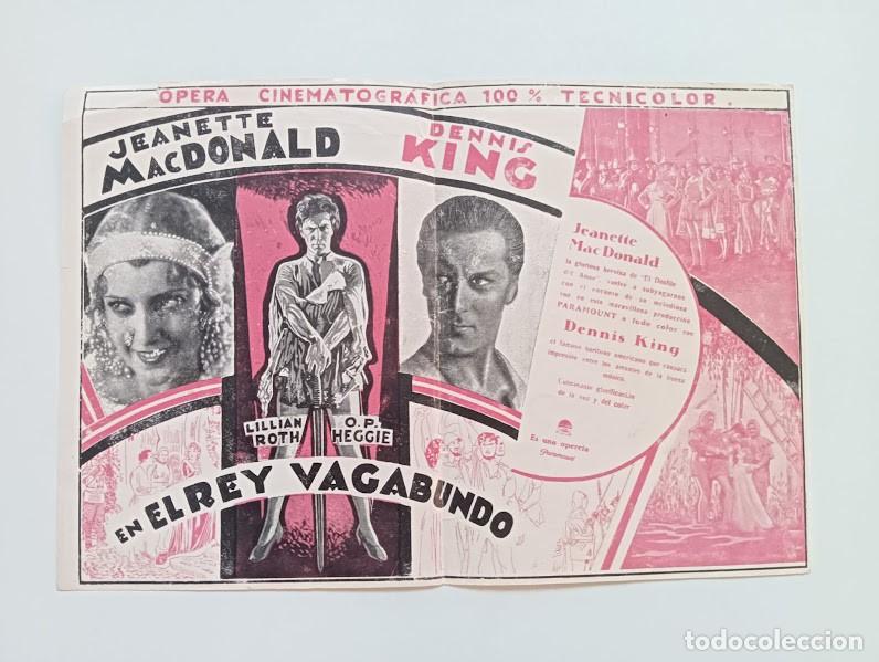 Cine: EL REY VAGABUNDO PROGRAMA DOBLE PARAMOUNT JEANETTE MACDONALD DENNIS KING - Foto 2