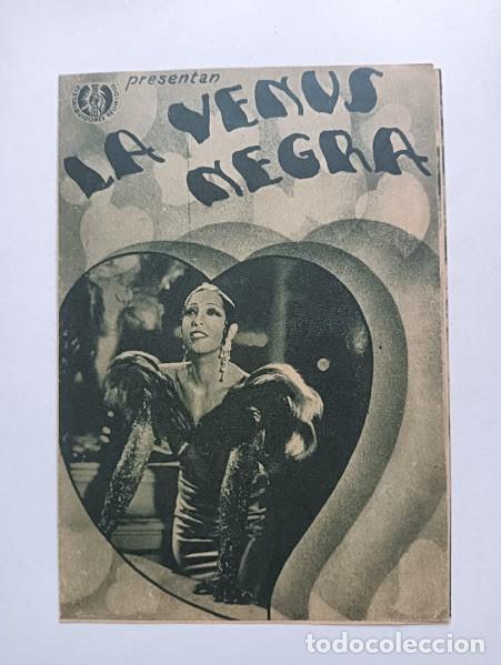  Flyers Publicitaires de films Anciens: LA VENUS NEGRA PROGRAMA DOBLE DISTRIBUIDORES REUNIDOS JOSEPHINE BAKER JEAN GABIN