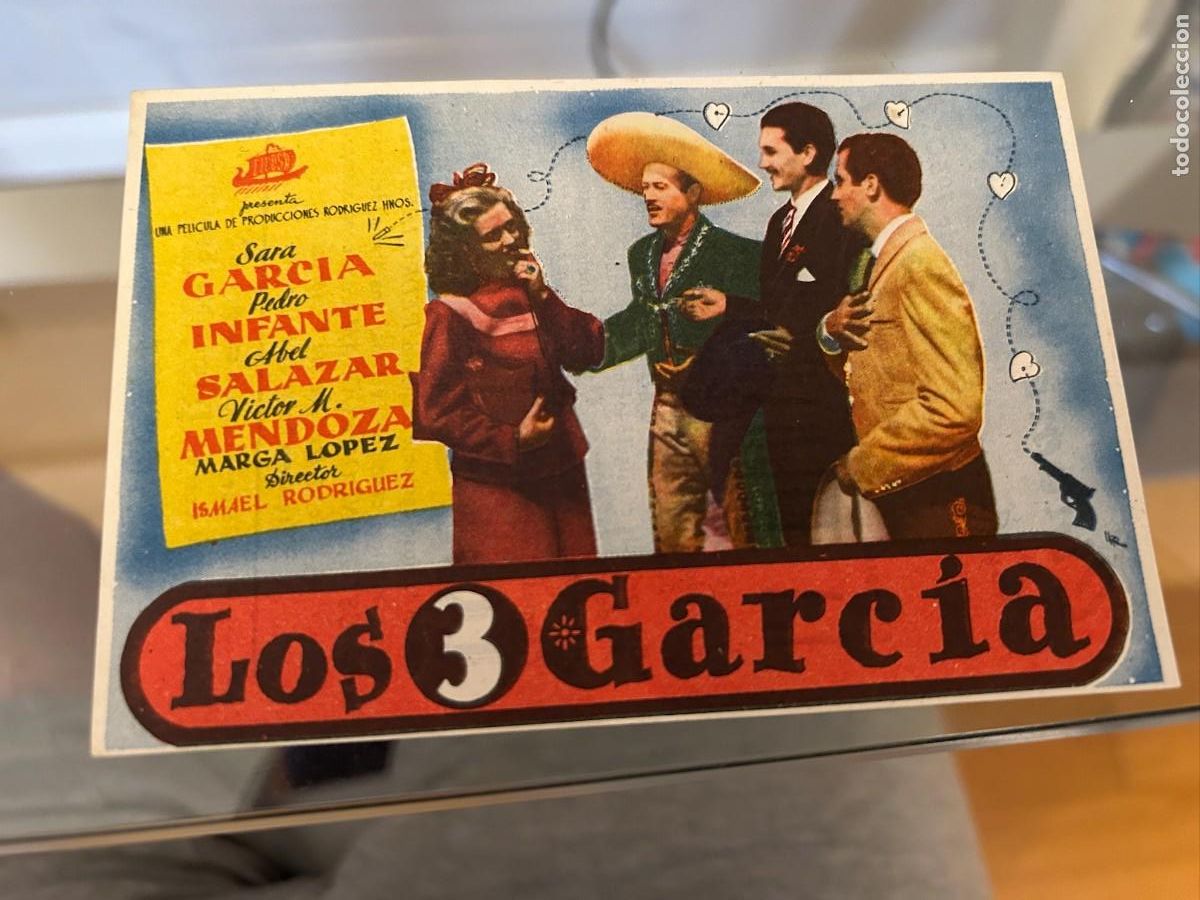 Cine: LOS 3 GARCIA CINEMA VICTORIA BUEN ESTADO CON PUBLICIDAD 13