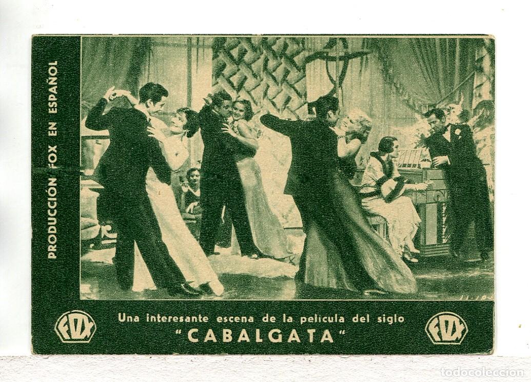 Folhetos de m&atilde;o de filmes antigos de cinema: CABALGATA, con Clive Brook.