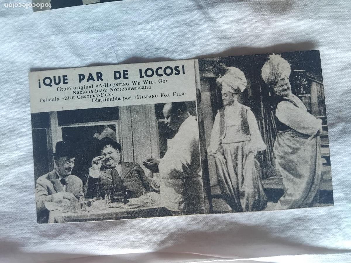 Cine: PROGRAMA DE CINE FICHA N&ordm; 273, QUE PAR DE LOCOS. STAN LAUREL Y OLIVER HARDY. 1945.