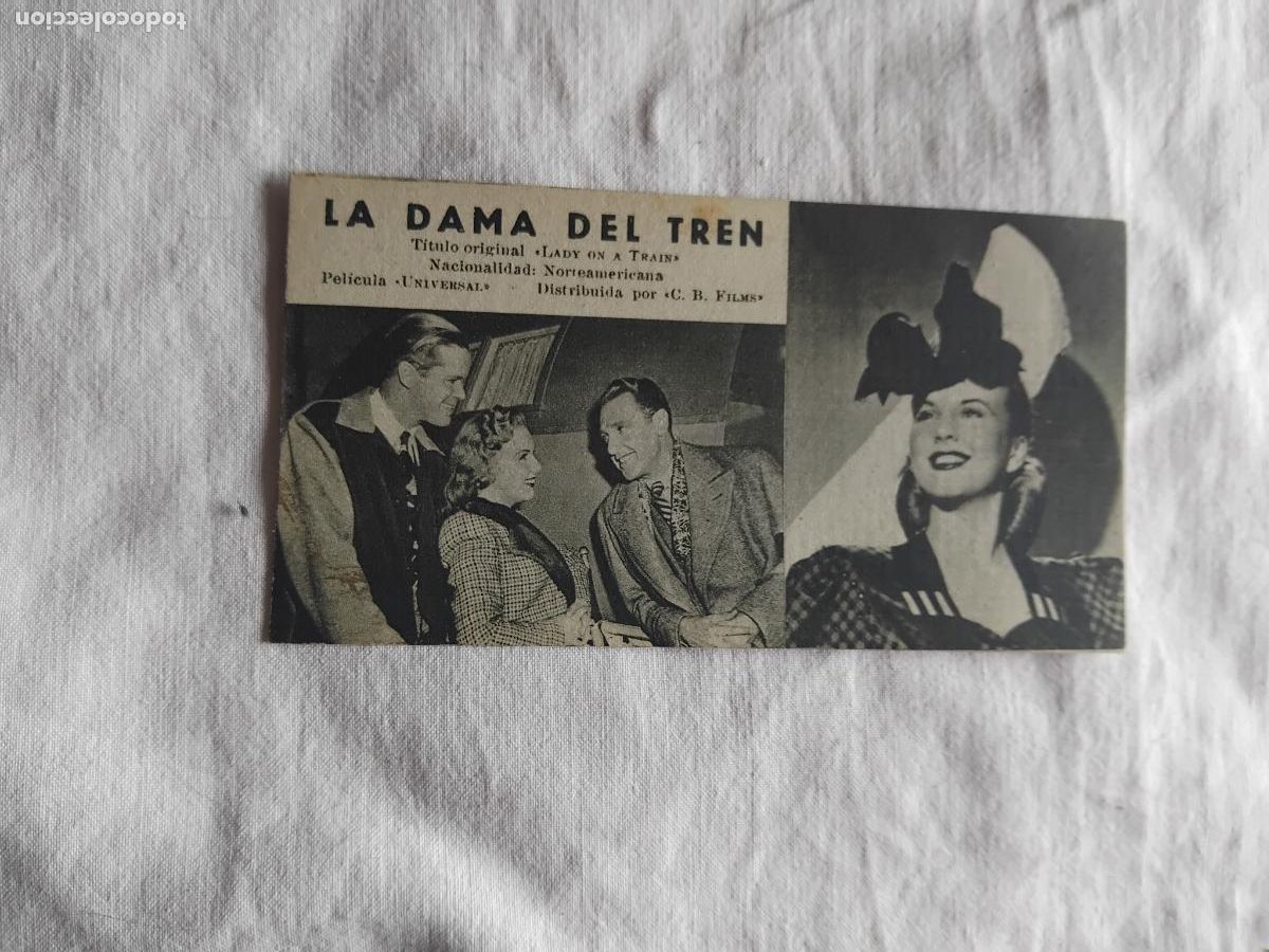 Cine: PROGRAMA DE CINE FICHA N&ordm; 194. LA DAMA DEL TREN. 1946.