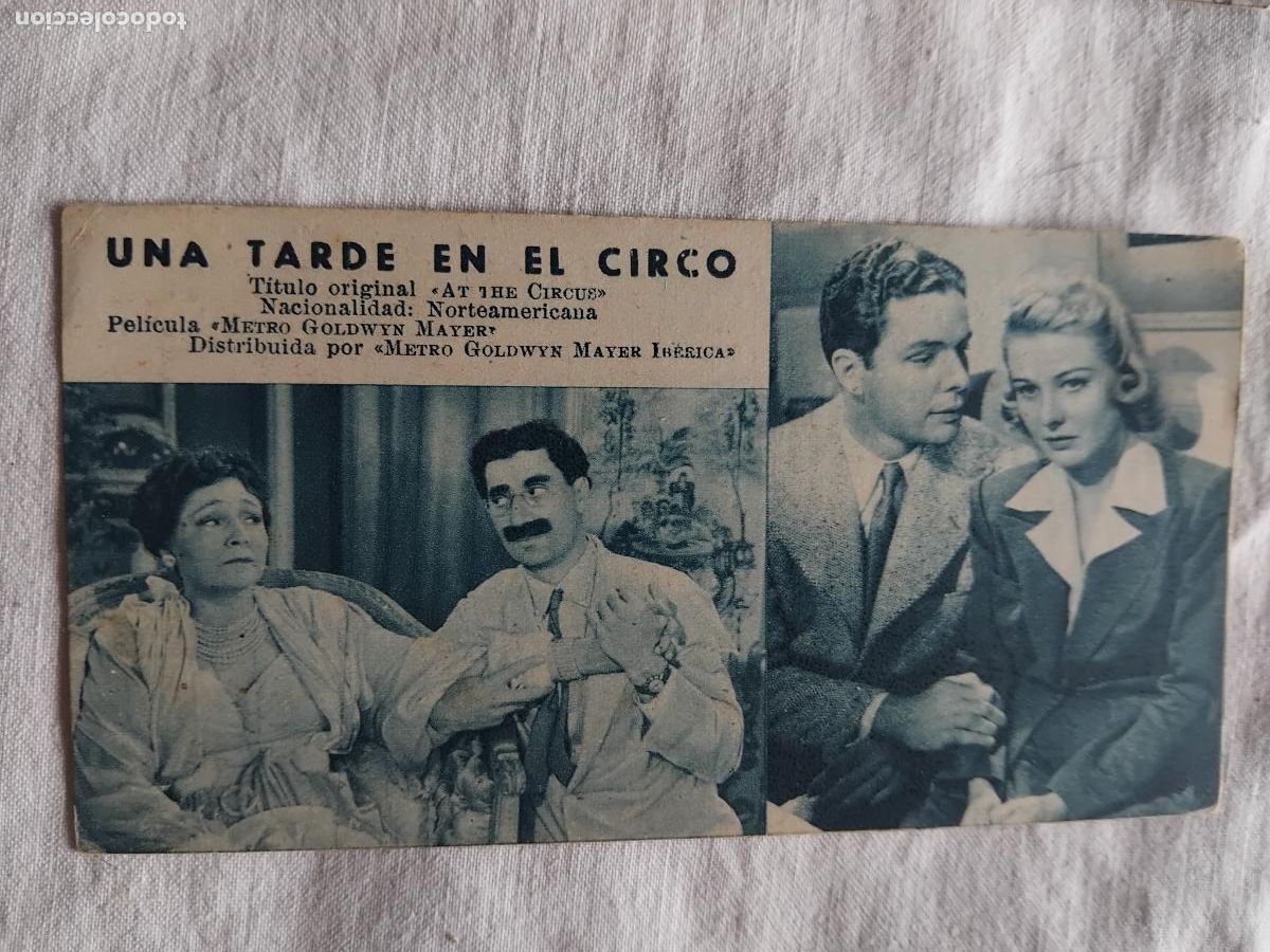 Cine: PROGRAMA DE CINE FICHA N&ordm; 65 UNA TARDE EN EL CIRCO. - Foto 1