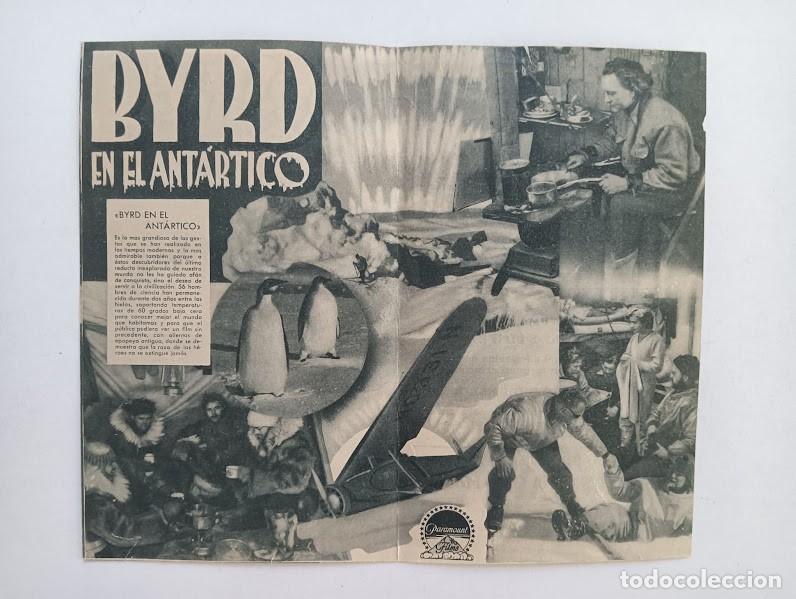 Cine: BYRD EN EL ANTARTICO PROGRAMA DOBLE PARAMOUNT EXPEDICION POLO SUR RICHARD E. BYRD - Foto 2