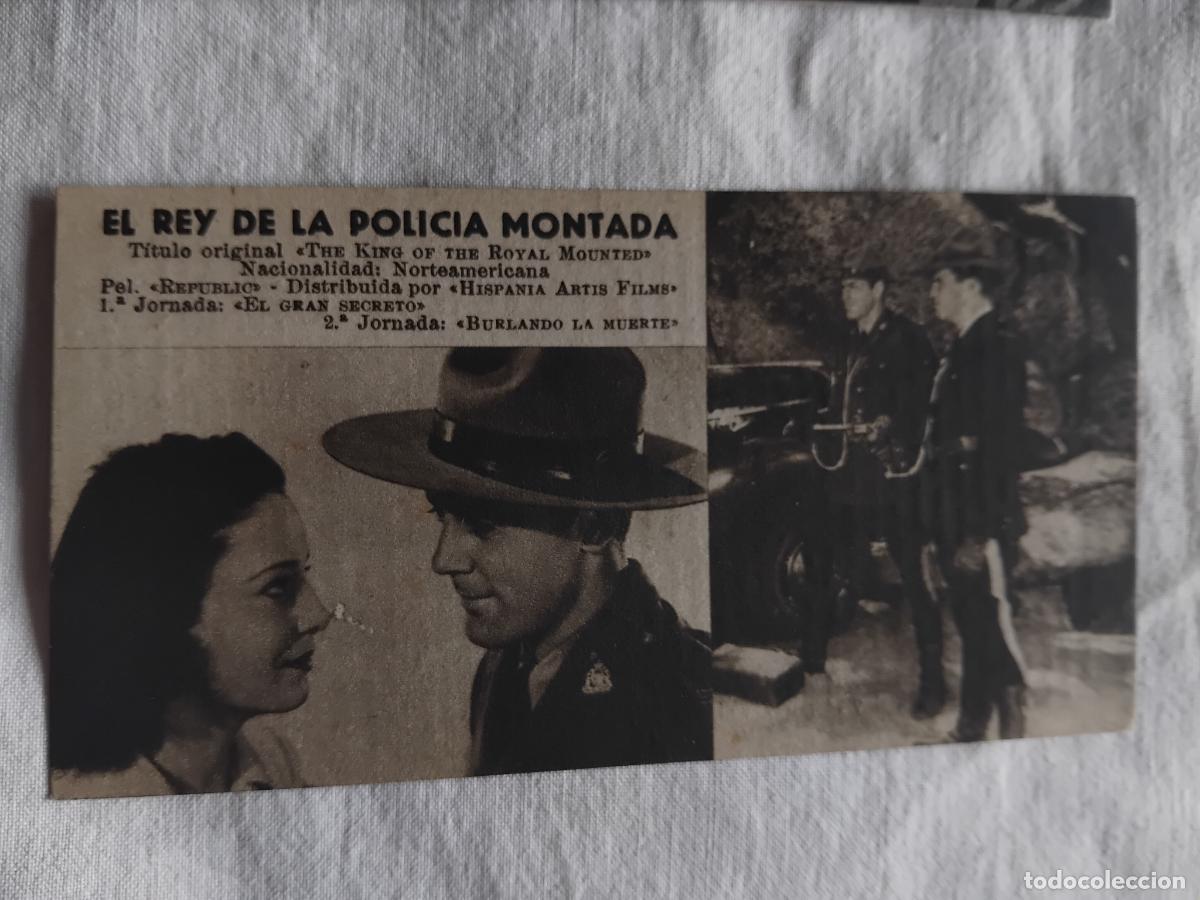Cine: PROGRAMA DE CINE FICHA N&ordm; 218. EL REY DE LA POLICIA MONTADA. 1946.