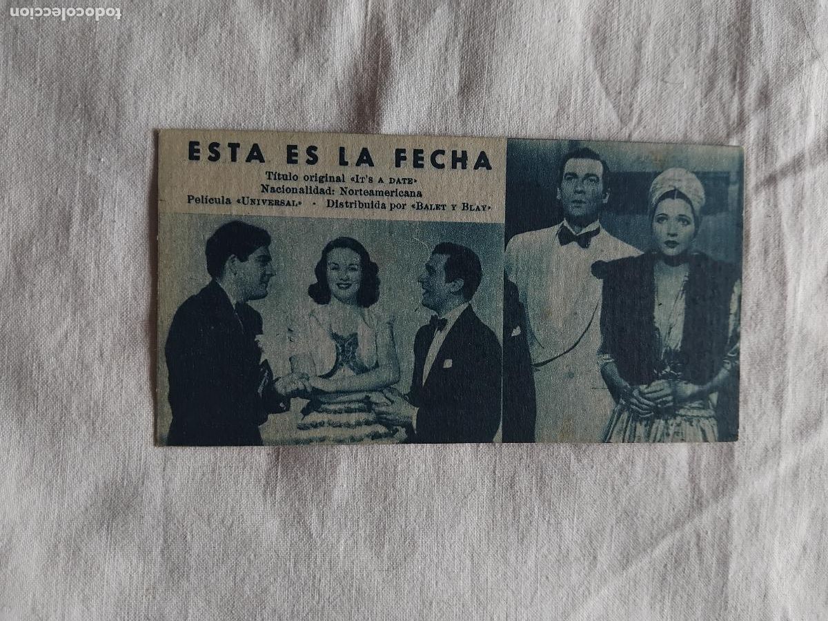 Cine: PROGRAMA DE CINE FICHA N&ordm; 243. ESTA ES LA FECHA 1945.