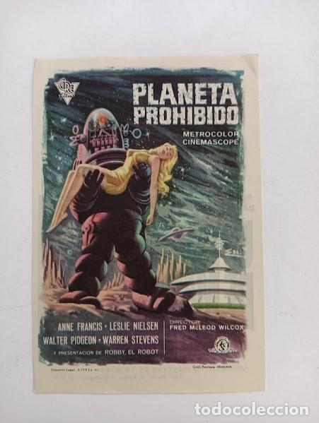 Cinema: PLANETA PROHIBIDO FORBIDDEN PLANET PROGRAMA SENCILLO CIRE ANNE FRANCIS PIDGEON / UN ESPIA DE MAS loc
