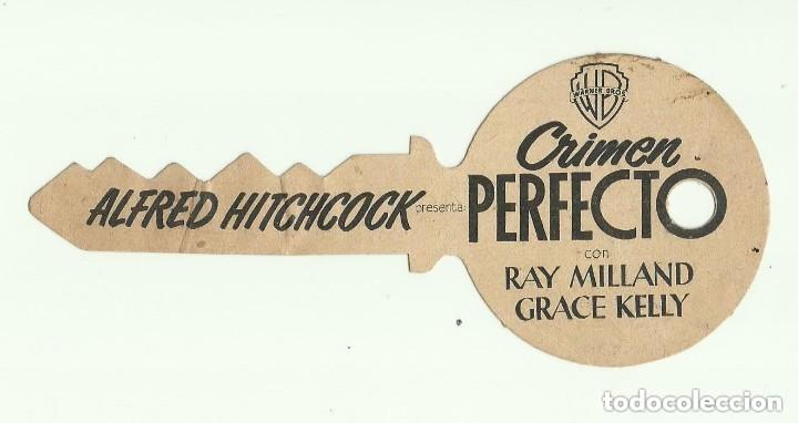 Cine: CRIMEN PERFECTO PROGRAMA TROQUELADO LLAVE WARNER ALFRED HITCHCOCK GRACE KELLY