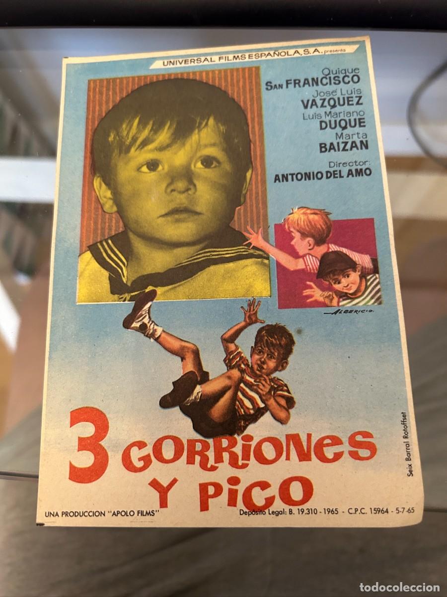 Cine: 3 GORRIONES Y PICO SIN PUBLICIDAD BUEN ESTADO 25