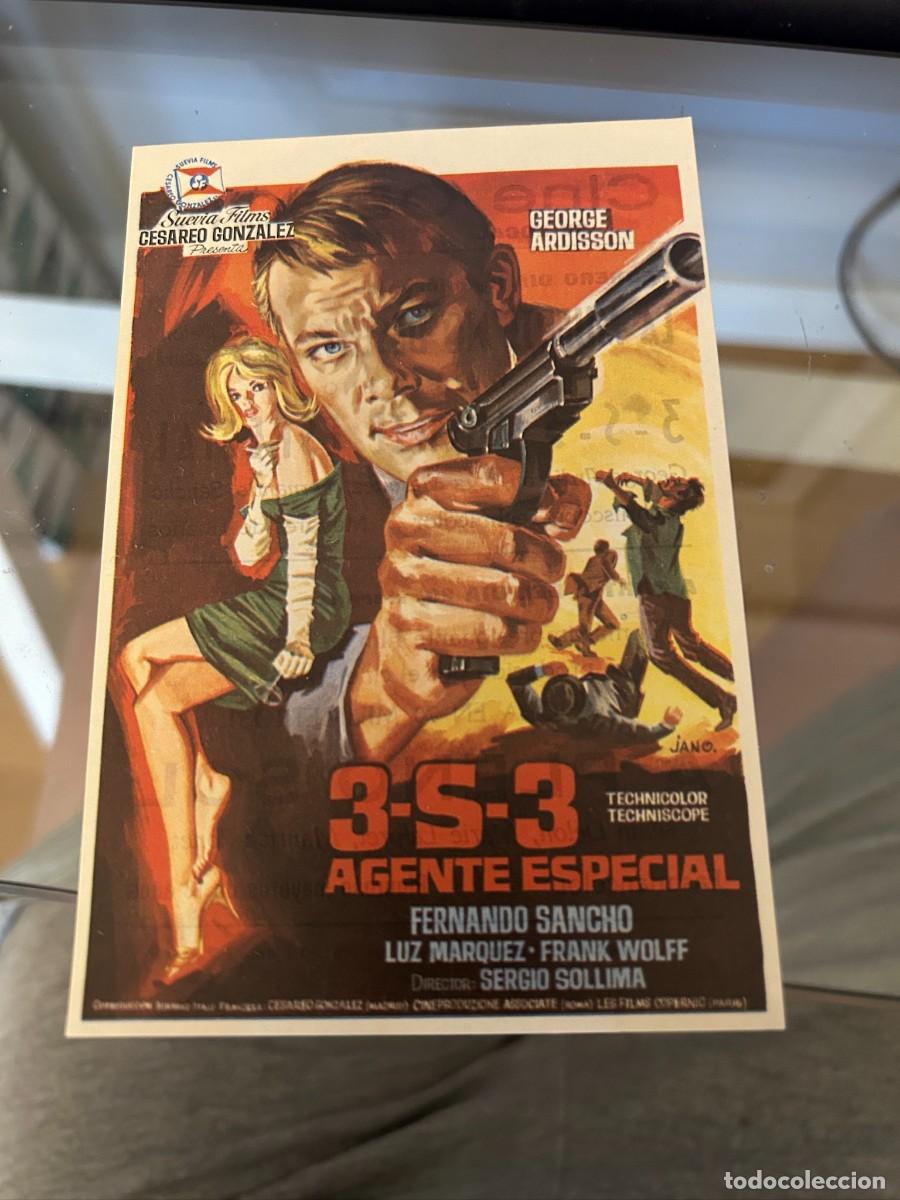 Cine: 3-5-3 AGENTE ESPECIAL CINE ODEON CON PUBLICIDAD BUEN ESTADO N&ordm; 32