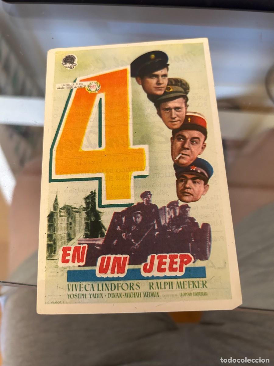 Cine: 4 EN UN JEEP MONUMENTAL CINEMA BUEN ESTADO CON PUBLICIDAD N&ordm; 39 EMPRESA ELENA HURTADO VIUDA DE LIART