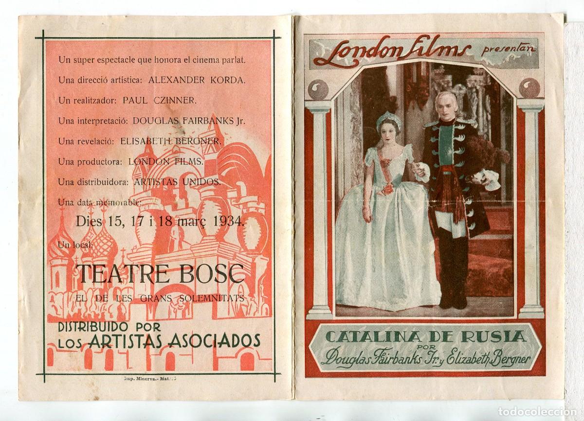 Kino: CATALINA DE RUSIA, con Douglas Fairbanks.