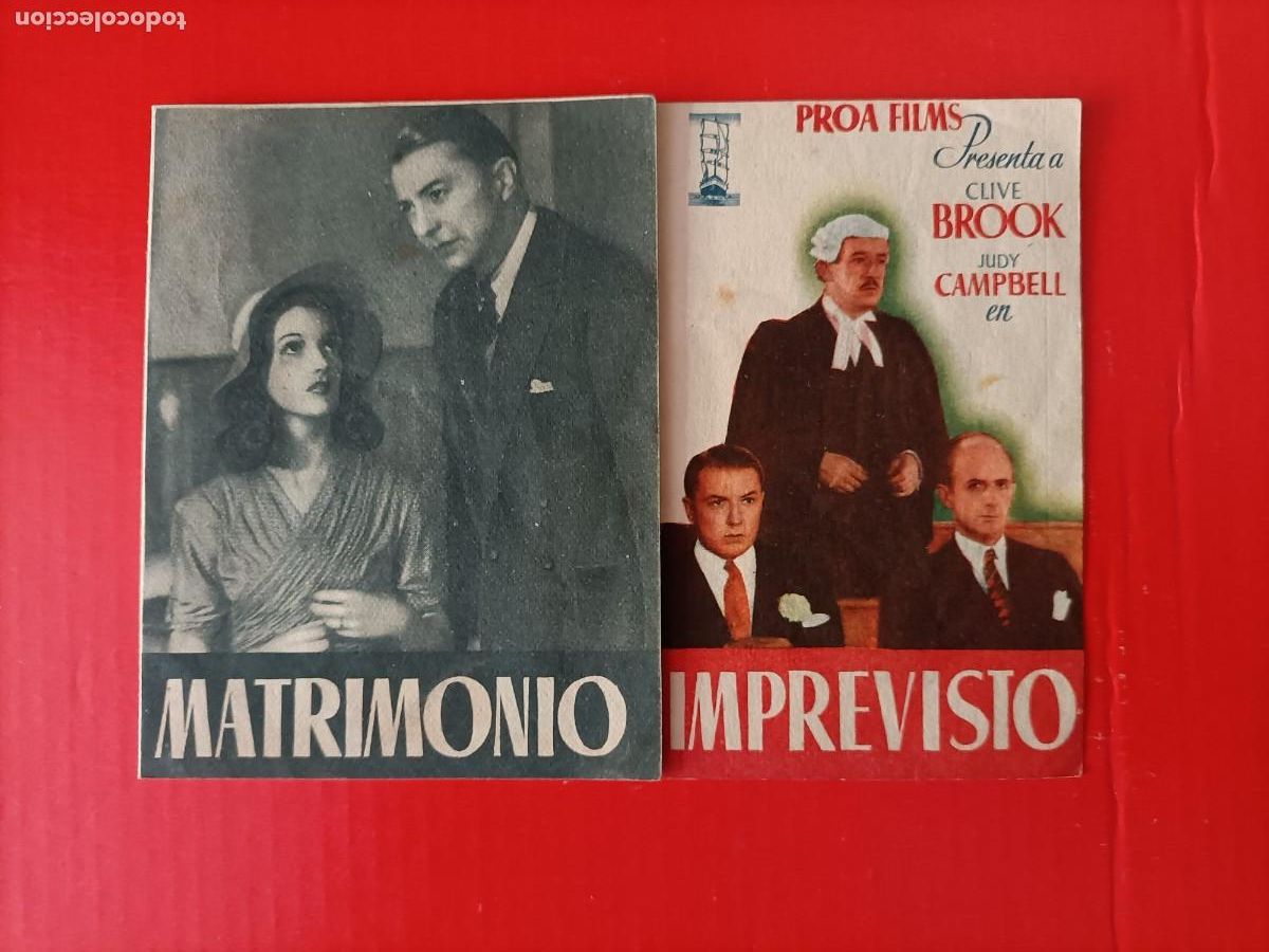 Cine: MATRIMONIO IMPREVISTO. ES DOBLE Y EST&Aacute; PERFECTO. CLIVE BROOK, JUDY CAMPBELL