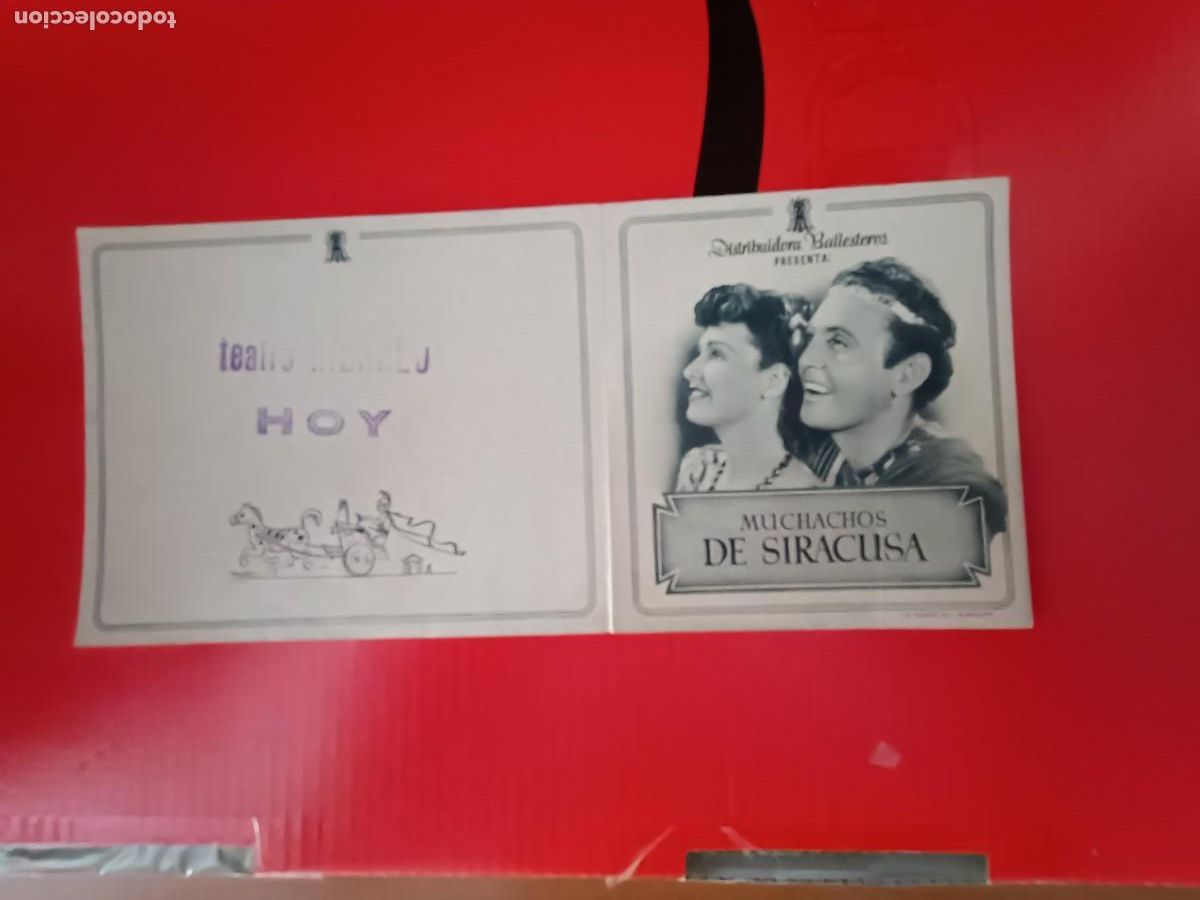 Cine: MUCHACHOS DE SIRACUSA. C/P. TEATRO RIBADEO, ES DOBLE WST&Aacute; NUEVO. CON ALLAN JONES.