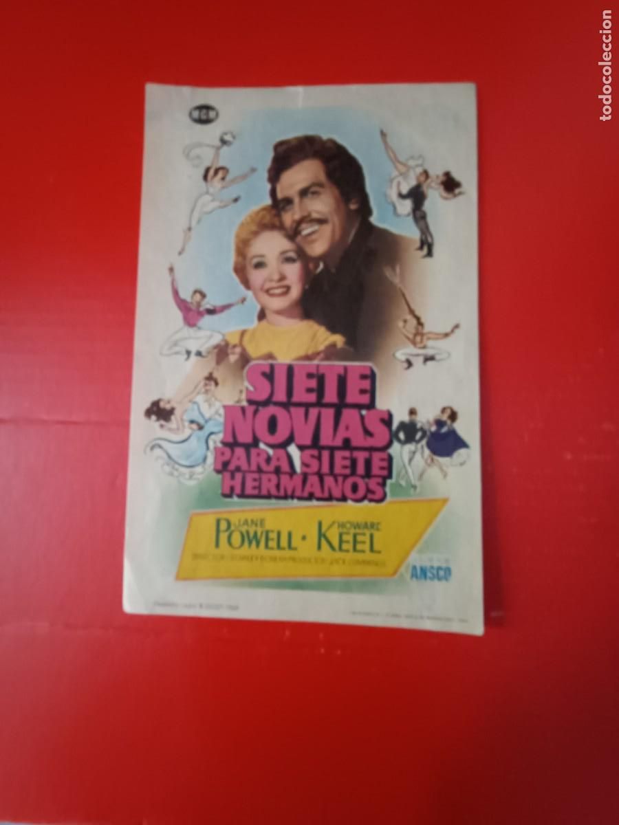  Flyers Publicitaires de films Anciens: SIETE NOVIAS PARA SIETE HERMANOS. JANE POWELL, HOWARD KEEL RUSS TAMBLYN. RARO, VER