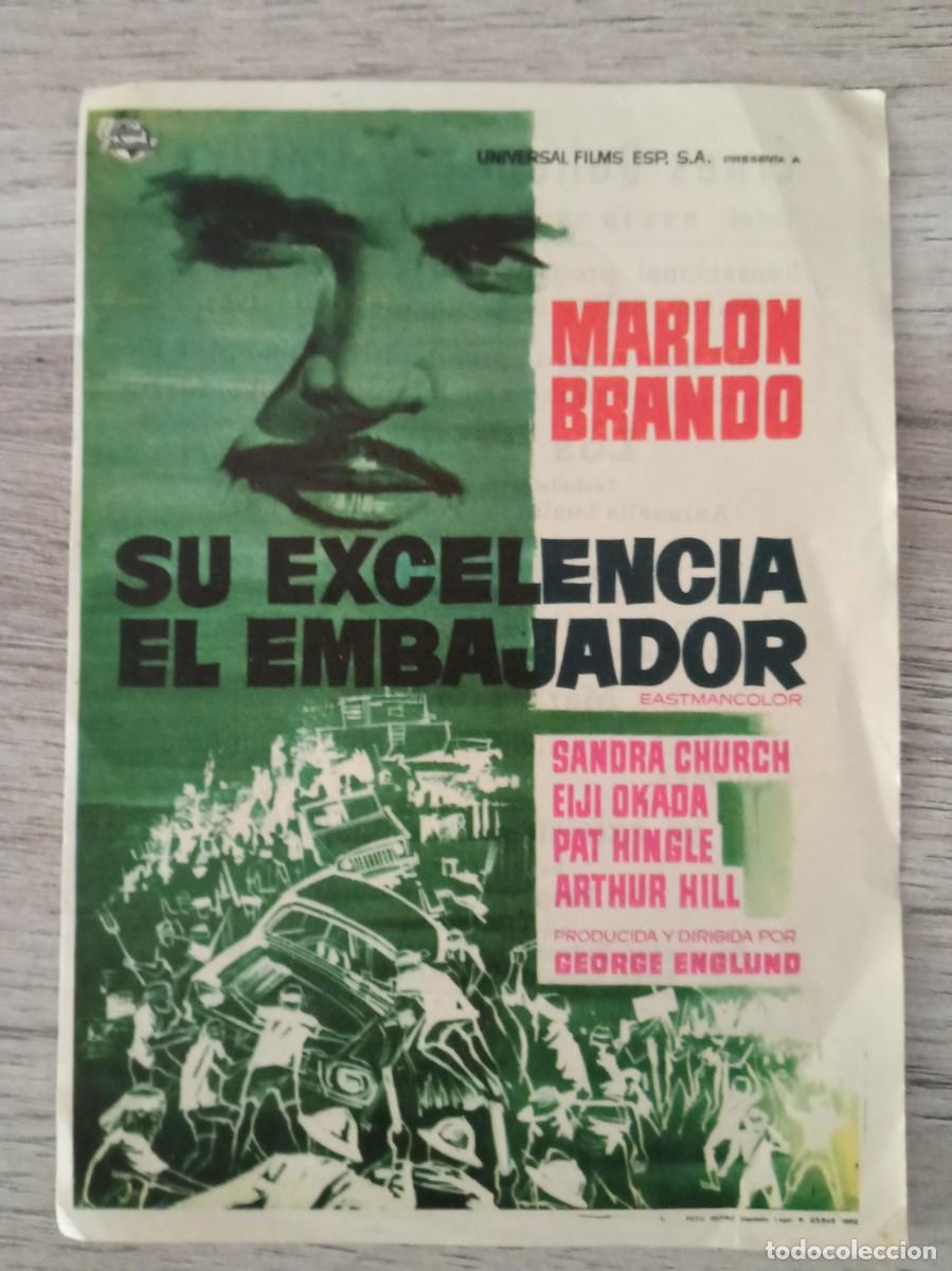 Cine: SU EXCELENCIA EL EMBAJADOR, MARLON BRANDO, CINES BOHEMIO Y GALILEO, 1964