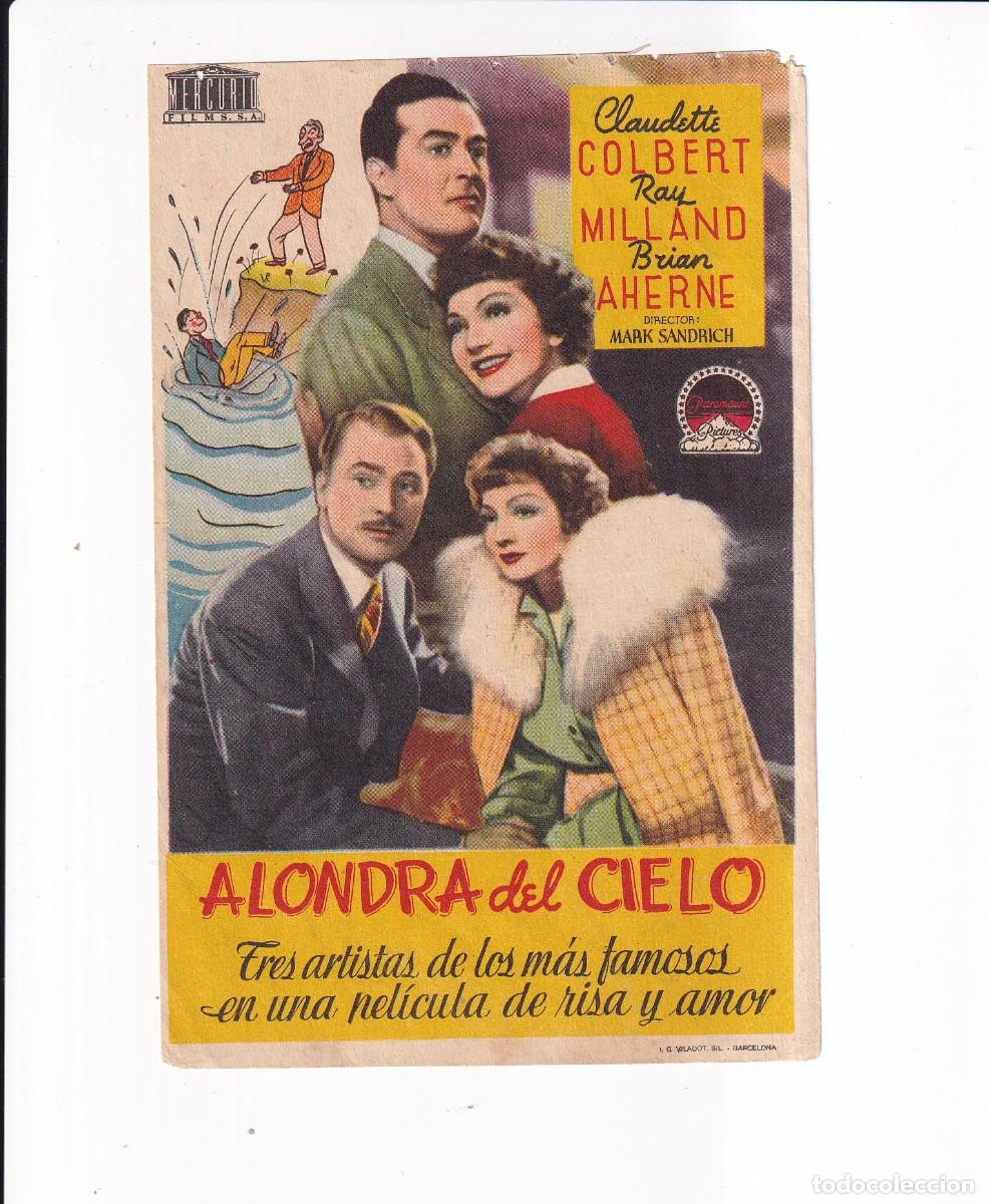 Cine: ALONDRA DEL CIELO : CLAUDETTE COLBERT