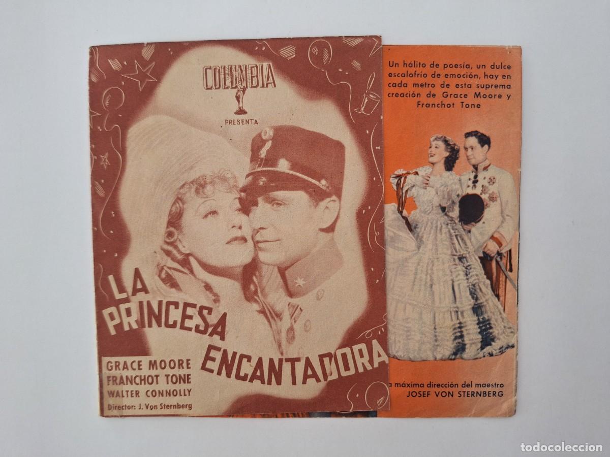 Cine: CINE FOLLETO MANO DOBLE LA PRINCESA ENCANTADORA CINE GRSN VIA 1938 FMD RV 102