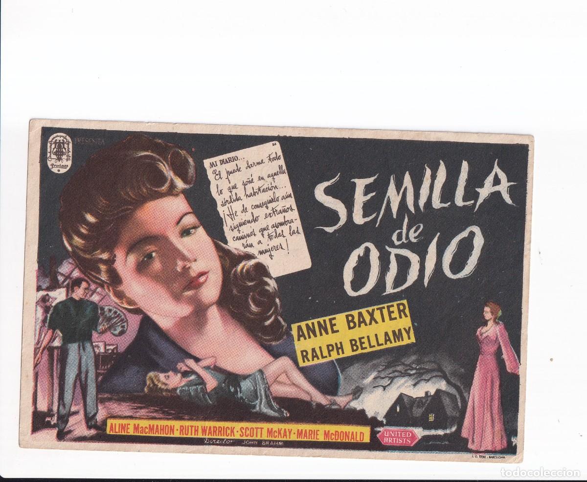 Cine: SEMILLA DE ODIO : ANNE BAXTER