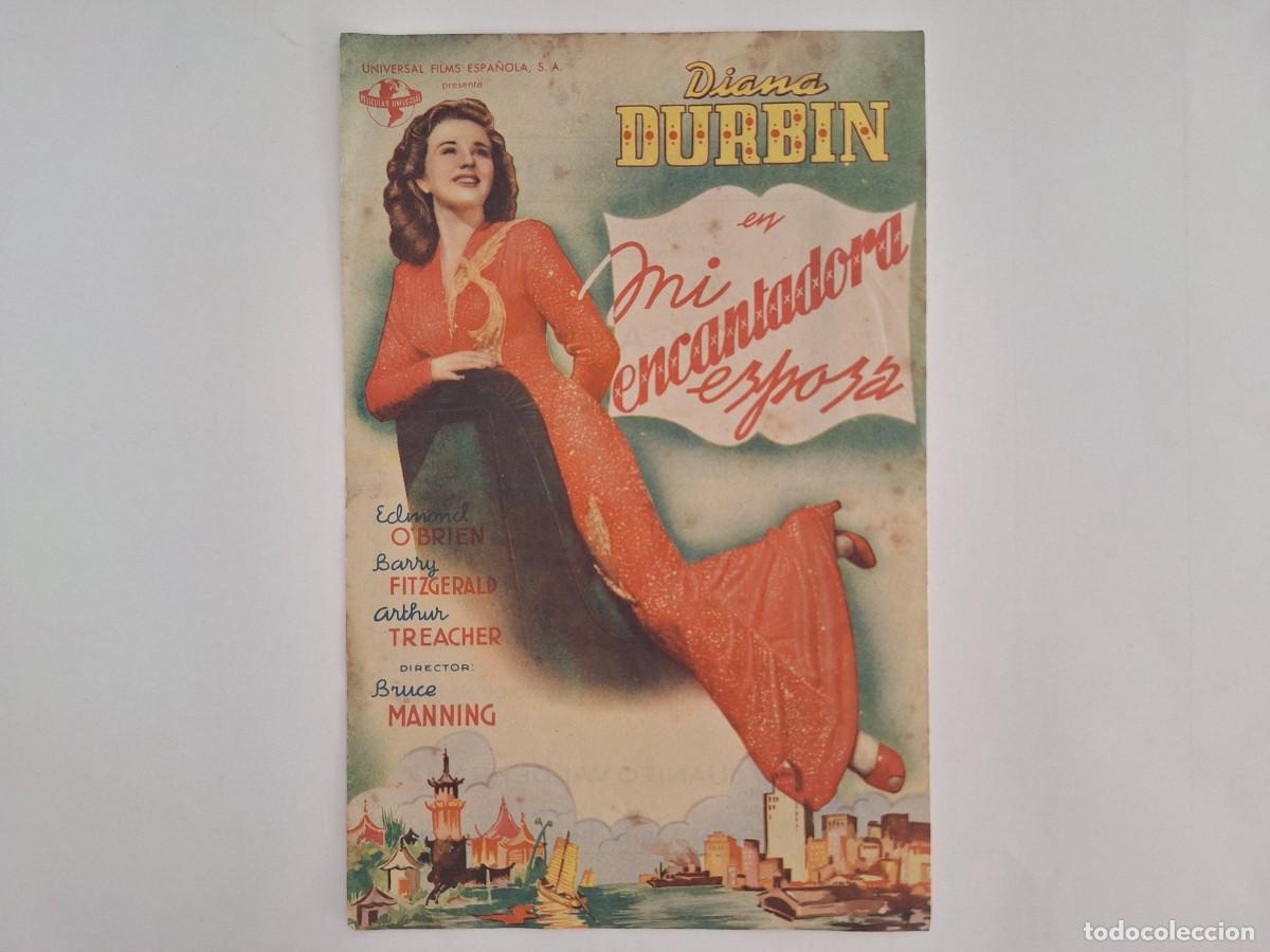 Cine: CINE FOLLETO MANO GRANDE SIMPLE MI ENCANTADORA ESPOSA DIANA DURBIN GRAN TEATRO FMD RV 109