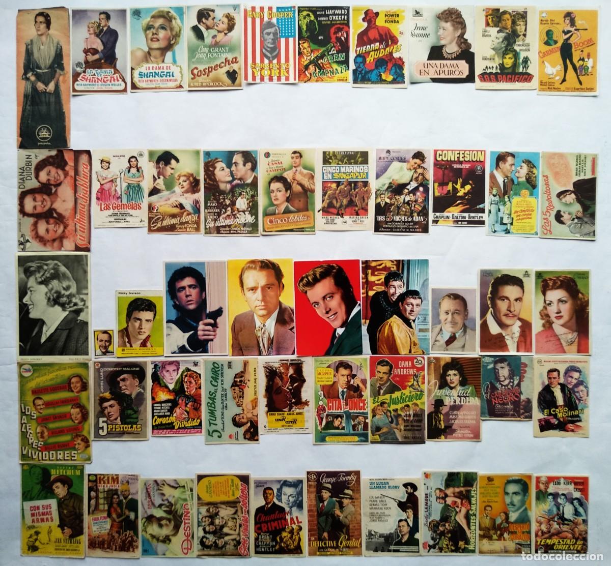 Cine: 50 PROGRAMAS VARIADOS, LOTE N&ordm; 287 ( 15 CON EL DORSO IMPRESO).