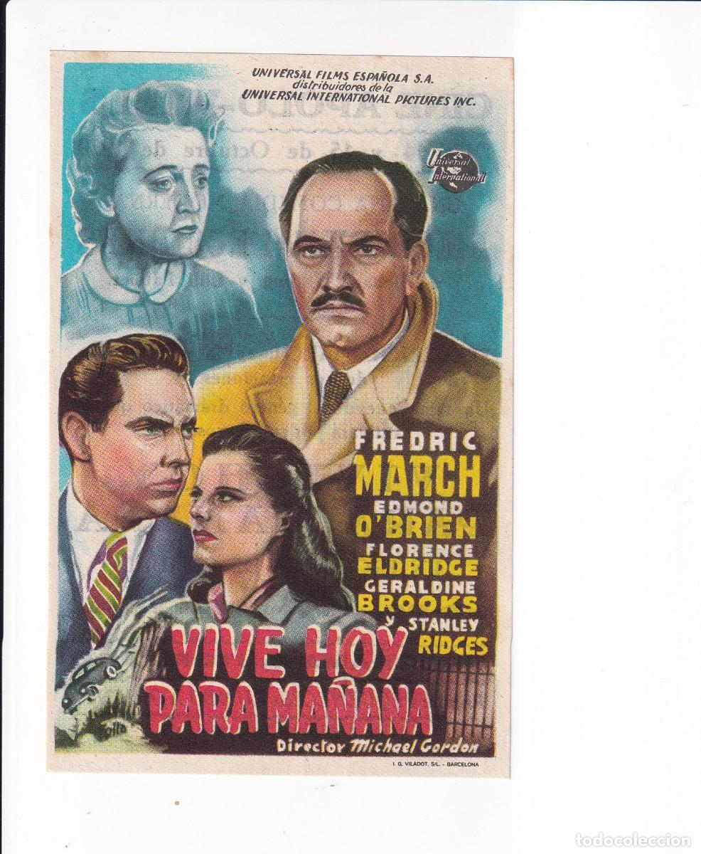 Flyers Publicitaires de Films Anciens: VIVE HOY PARA MA&Ntilde;ANA : FREDIC MARCH