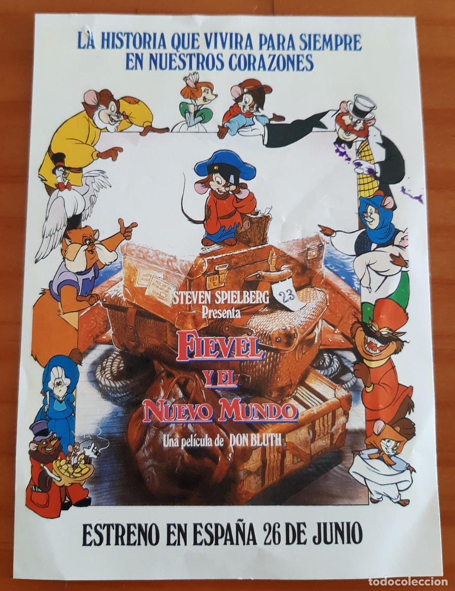  Flyers Publicitaires de films Anciens: FIEVEL Y EL NUEVO MUNDO - STEVEN SPIELBERG - DON BLUTH - CINE MART&Iacute;-AVENIDA JOS&Eacute; ANTONIO 28