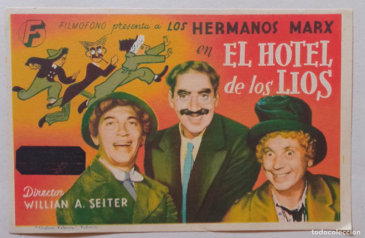 Cine: PROGRAMA DE CINE. LOS HERMANOS MARX. EL HOTEL DE LOS L&Iacute;OS