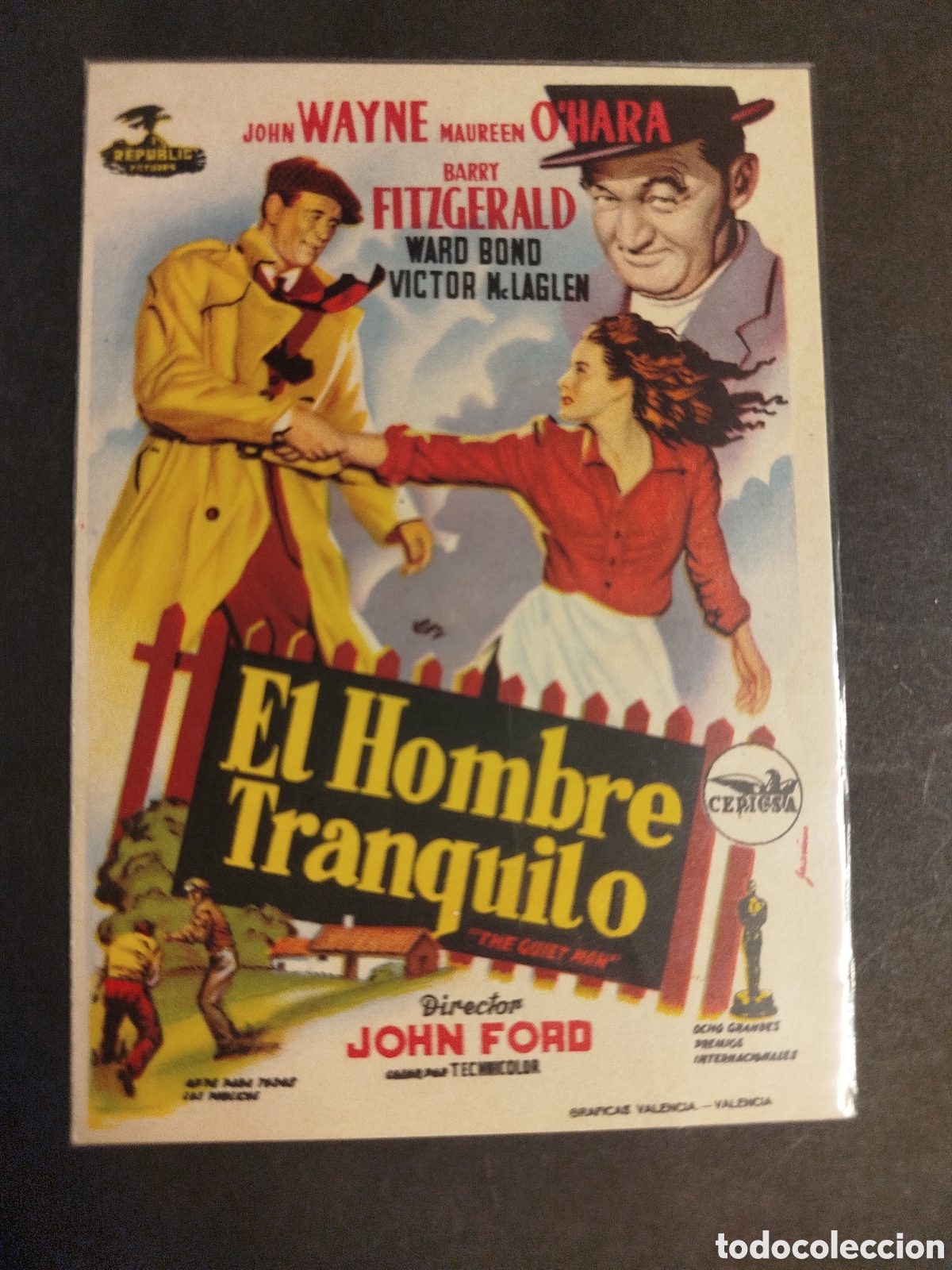 Cine: EL HOMBRE TRANQUILO C/SELLO IMPRESO