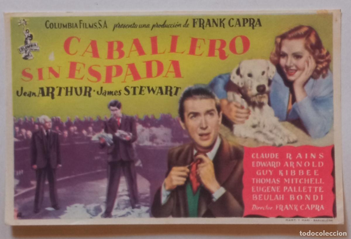 Cine: PROGRAMA DE CINE. JEAN ARTHUR. JAMES STEWART. CABALLERO SIN ESPADA